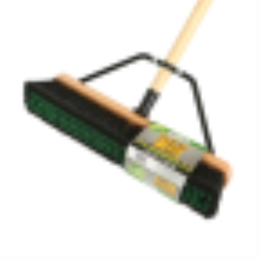 18" Assembled Wood Block Contractor push broom-Medium fibers