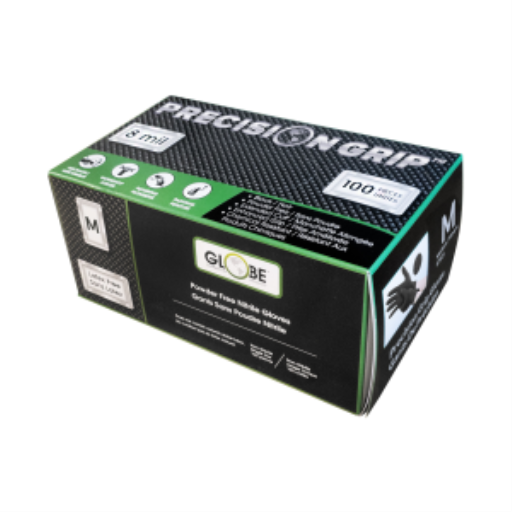 Precision Grip? 8mil Nitrile Powder Free Gloves - Medium / Black, Box of 100 Gloves