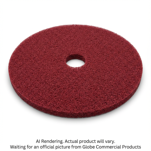 18" Red Buffing Floor Pad