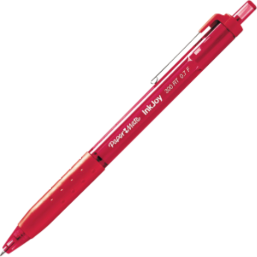 Paper Mate InkJoy 300RT Retractable Ballpoint Pen, Medium Point (1.0 mm), Red, 1 Unit