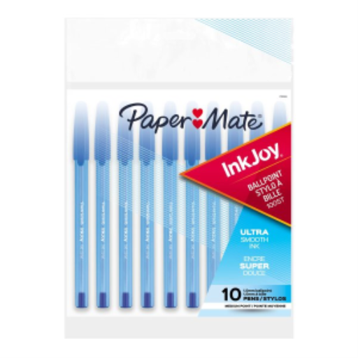 Paper Mate InkJoy 100ST Ballpoint Pens, Medium Point (1.0 mm), Blue, 10 Count