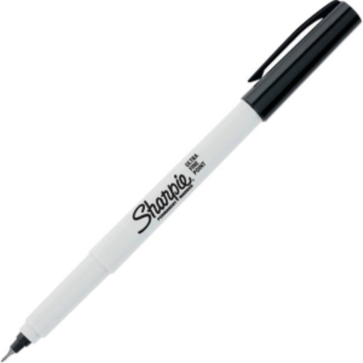 Sharpie Permanent Marker, Ultra Fine Point, Black, 1 Unit