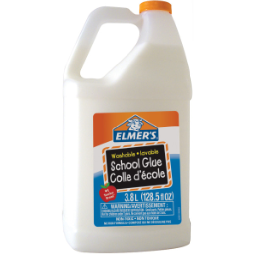 Elmer's Washable School Glue, White, Great for Making Slime, 3.8 L