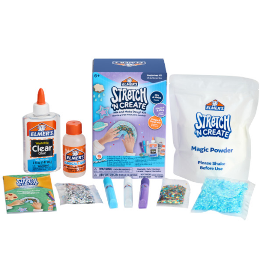 Elmer?s Stretch 'N Create Dough Kit, 3 Ways to Play, Keepsakes Kit, 9 Count