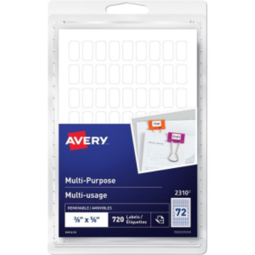 Avery? Multi-Purpose Removable Labels Handwrite, ?" x ?" Removable Matte White Paper / White / Removable