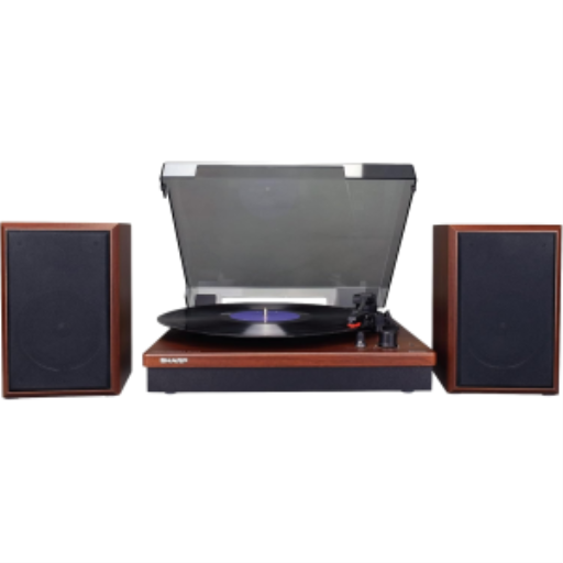 All-In-One Turntable W/ Stereo Bookshelf Speakers & Bluetooth