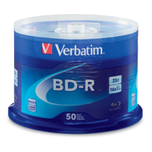 Verbatim BDR 25G 16X VRB WHT HUB HC 50PK SP