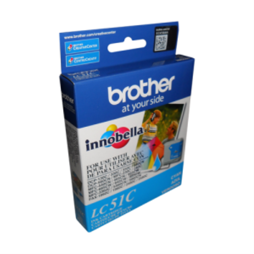 Brother LC51CS Innobella Cyan Ink Cartridge, Standard Yield