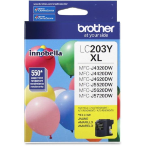 Brother LC203YS Innobella Yellow Ink Cartridge, High Yield (XL Series)