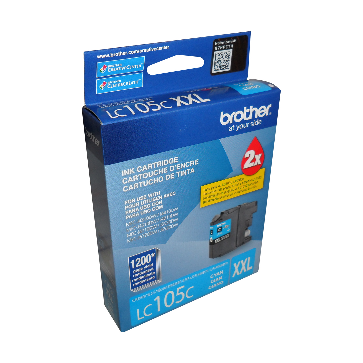 Brother LC105CS Innobella Cyan Ink Cartridge, Super High Yield (XXL Series)