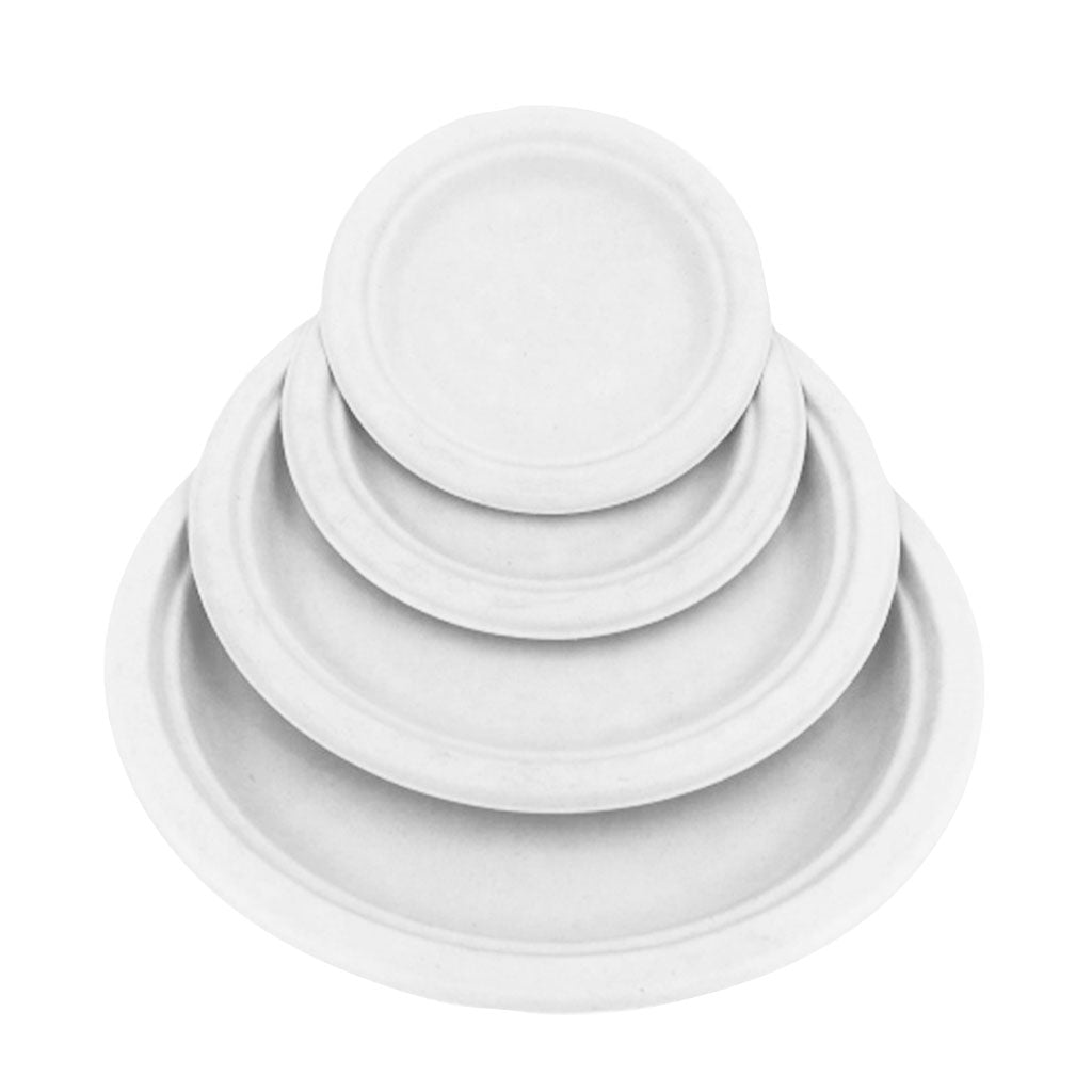 Compostable Round Plate - White / 6" (pack of 50)