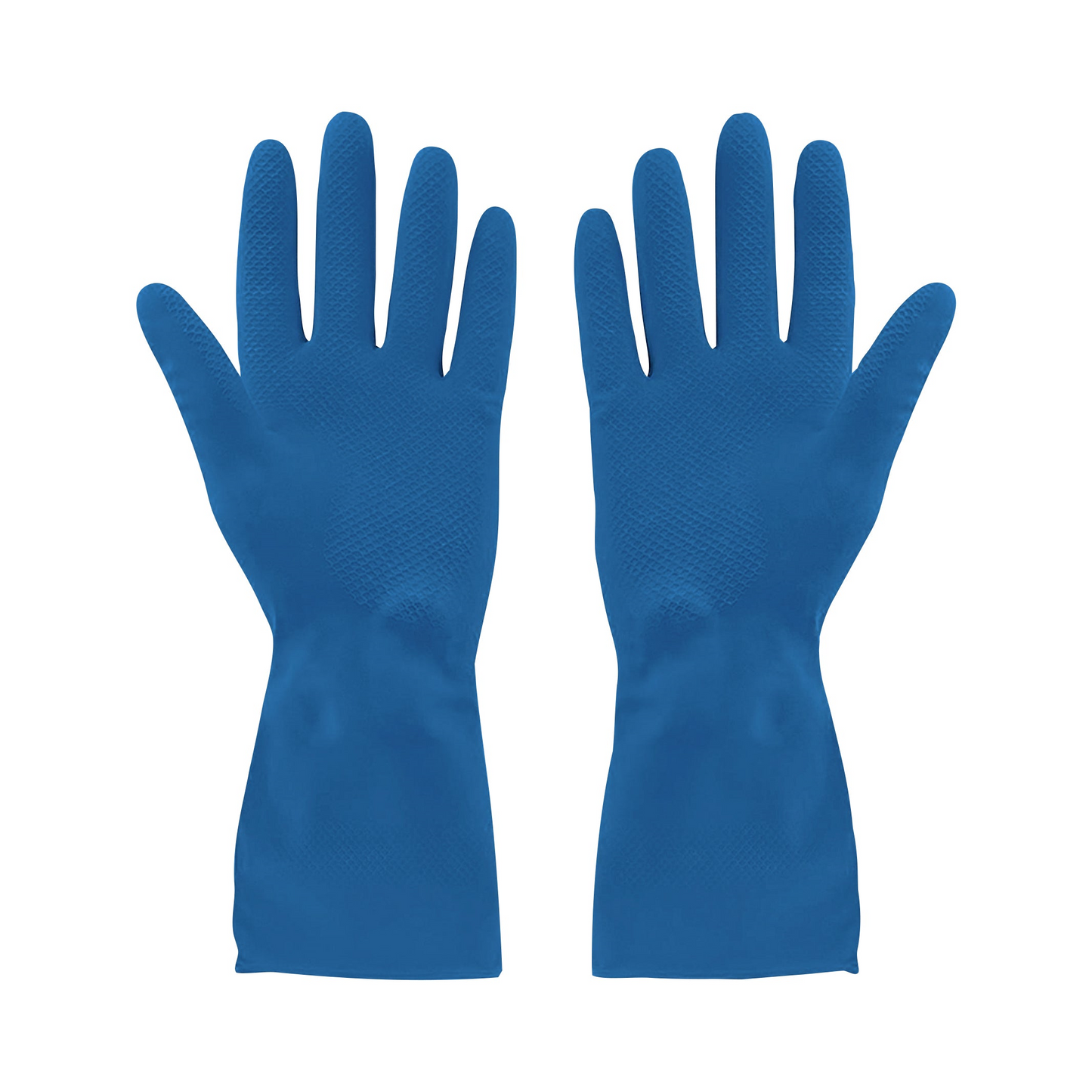 Rubber Gloves Silverlined Blue Medium Extended Cuff- (12 pair)