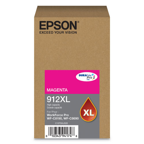 Epson T912XL320, Magenta Ink Cartridge,High-capacity