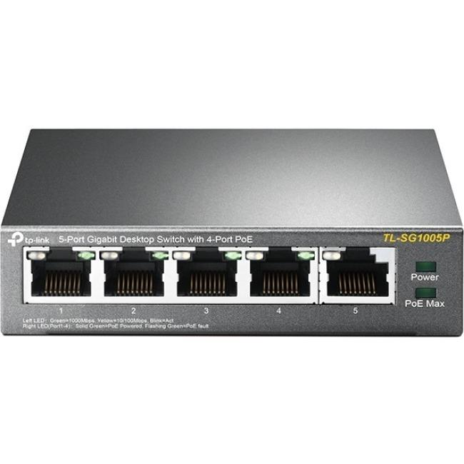 TP-Link TL-SG1005P V1 JetStream? 5-Port Gigabit Desktop Switch with 4-Port PoE