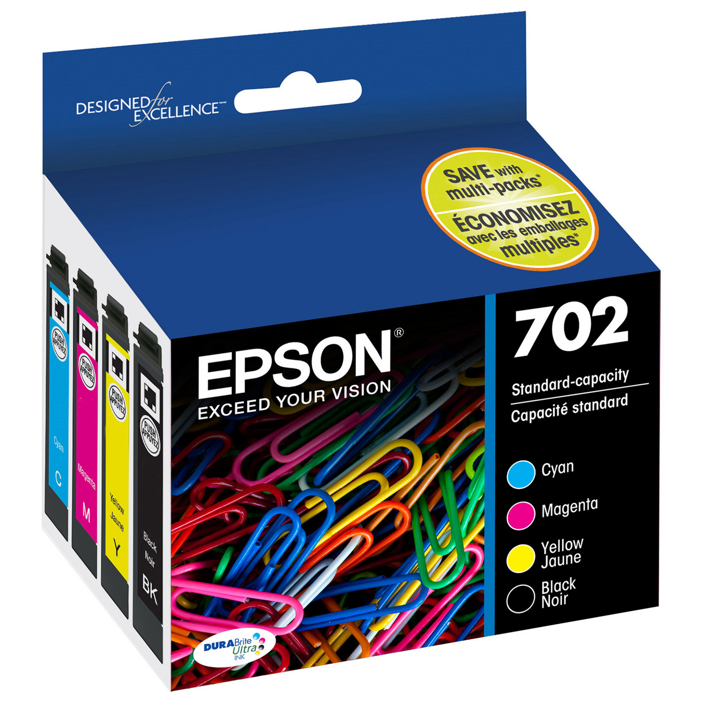 T702120BCS Epson 702 Black and Color Original Ink Cartridge