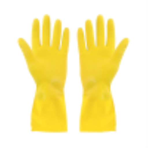 Rubber Gloves Flocklined? Yellow X-Large Extended Cuff - (12 pairs)