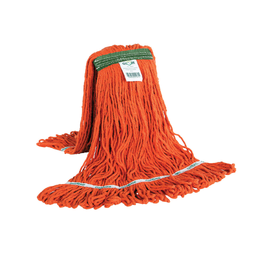 Syn-Pro? Orange Synthetic Looped End Wet Mop Narrow Band 32oz