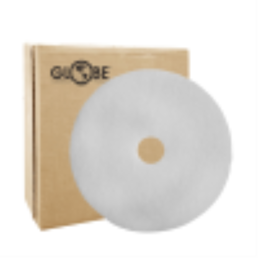 19"  White Super Polish Floor Pad