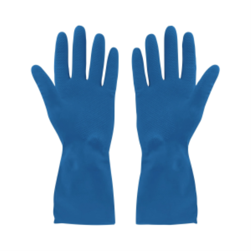 Rubber Gloves Silverlined? Blue Small Extended Cuff- (12 pair)