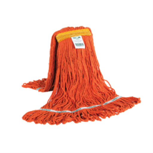 Syn-Pro? Synthetic Looped End Wet Mop Narrow Band Orange 24oz Bagged