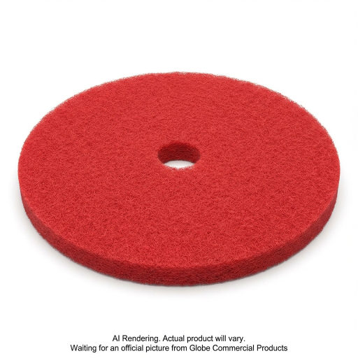 17"  Red Buffing Floor Pad