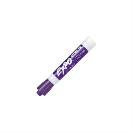 EXPO Dry Erase Marker, Low Odour Ink, Purple, Chisel Tip, 1 Unit