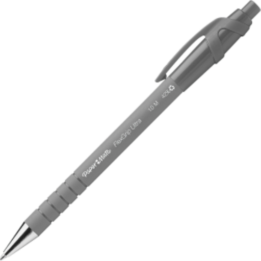 Paper Mate FlexGrip Ultra Retractable Ballpoint Pen, Medium Point (1.0 mm), Black, 1 Unit