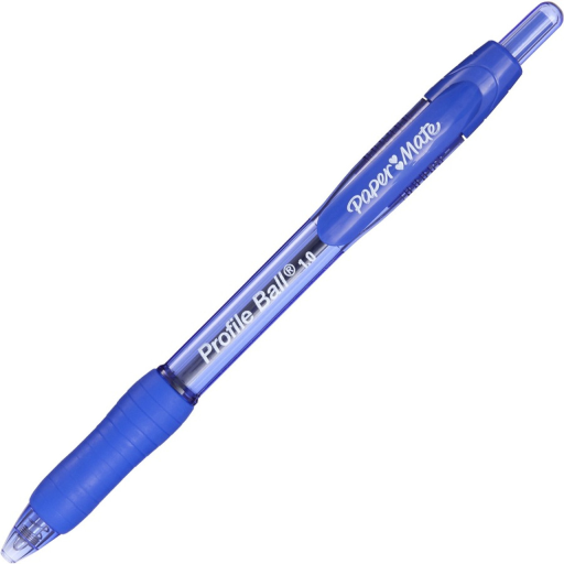Paper Mate Ballpoint Pen, Profile Retractable Pen, Medium Point (1.0 mm), Blue, 1 Unit