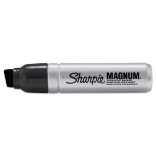 Sharpie Magnum Permanent Marker, Oversized Chisel Tip, Great for Poster Boards, Black, 1 Unit