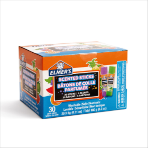 Elmer?s Scented Glue Sticks, Safe, Nontoxic School Glue, 30 Count (6g each)