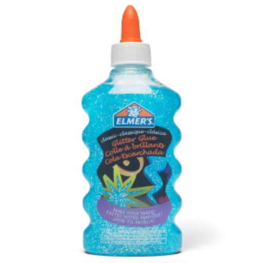 Elmer's Liquid Glitter Glue, Washable, Great for Making Slime, Blue, 6 oz (177 mL)