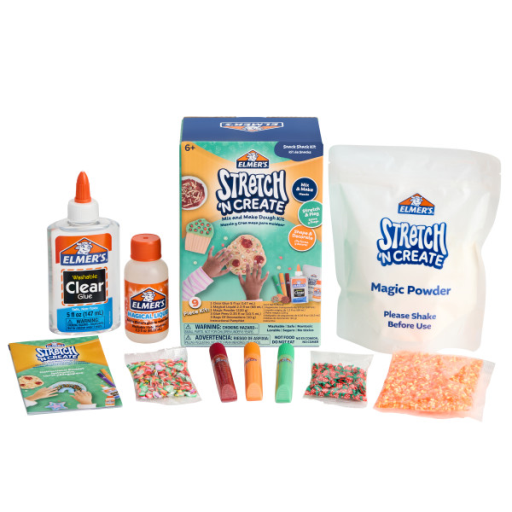 Elmer?s Stretch 'N Create Dough Kit, 3 Ways to Play, Snack Shack Kit, 9 Count