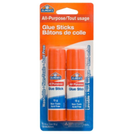 Elmer's All-Purpose Glue Sticks, Washable, Non-Toxic, 15 g, 2 Count