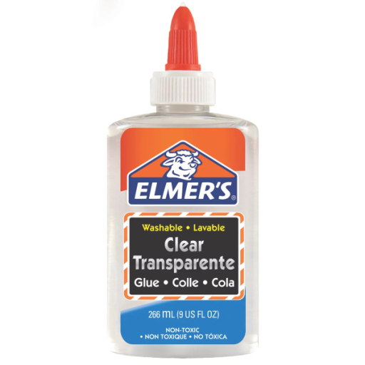 Elmer's Liquid School Glue, Clear, Washable, 266 mL, 24 Count