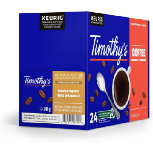 Timothy'S? Coffee Single Serve - Timy Kc Rs Maple Taffy M-R 24Ct Sl