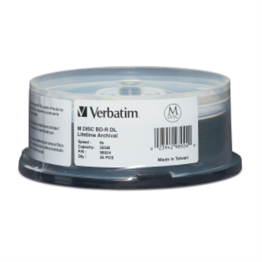 Verbatim MDISC BDR DL 50G 8X WL WHT 25PK SP