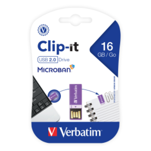 Verbatim 16GB Clip-iT USB Violet