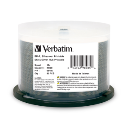 Verbatim BD-R 25GB 16X Shiny 50pk Sp