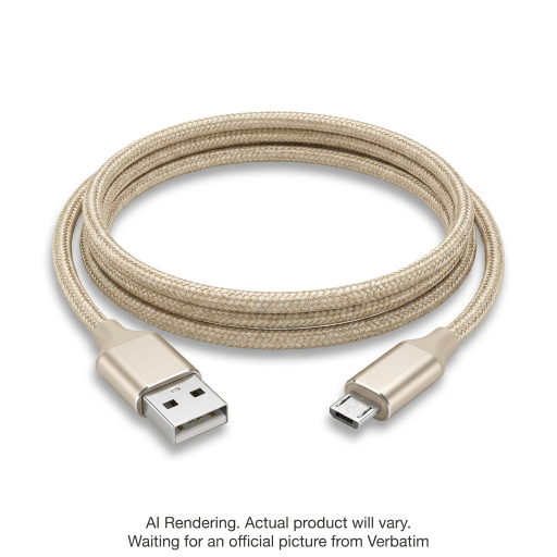 Sync & Charge microUSB Cable ? 47 in. Braided Champagne