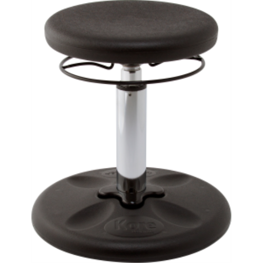 Kore Adjustable Wobble Stool 42-61cm, Black