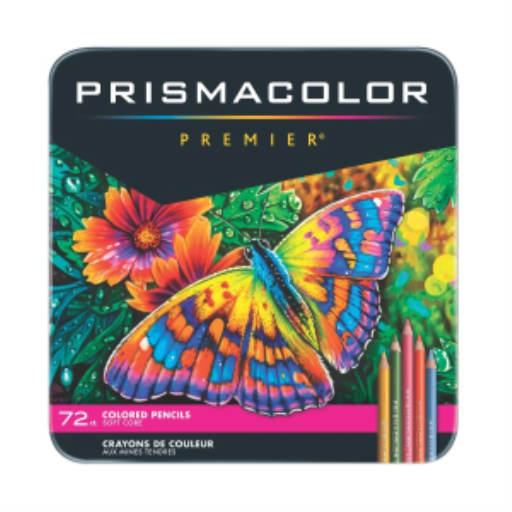 Prismacolor Premier Coloured Pencils, Soft Core, Assorted, 72 Count