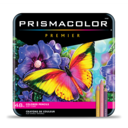 Prismacolor Premier Coloured Pencils, Soft Core, Assorted, 48 Count