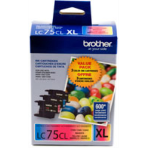 Brother LC753PKS 3-Pack of Innobella  Colour Ink Cartridges (1 each of Cyan, Magenta, Yellow), High Yield (XL Series)