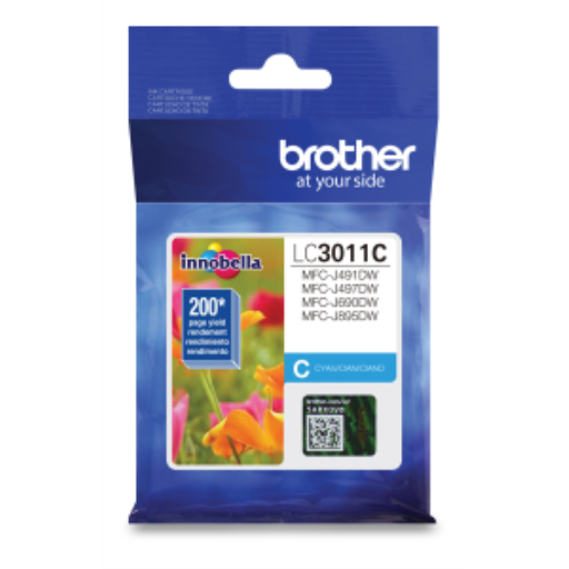 Brother LC3011CS  Cyan Ink Cartridge, Standard Yield