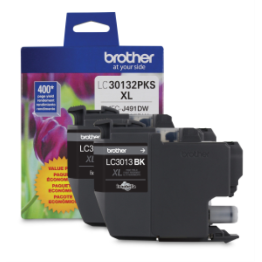 Brother Genuine LC30132PKS 2-Pack High-yield Black Ink Cartridge