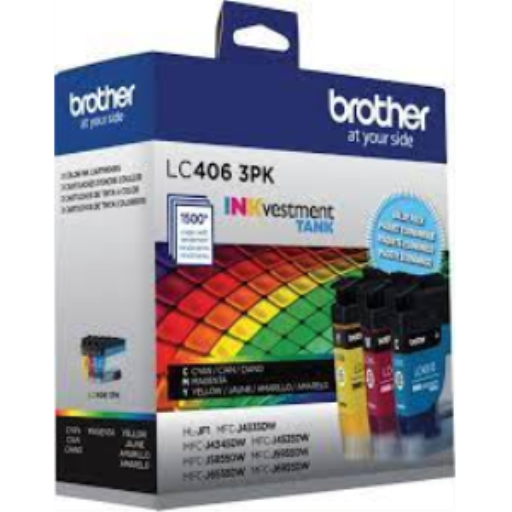 Brother Genuine LC4063PKS Standard-Yield Colour Ink Cartridge 3-Pack