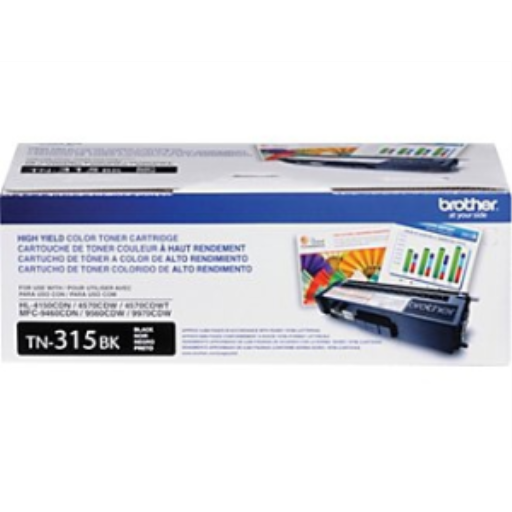 Brother TN315BK Black Toner Cartridge, High Yield