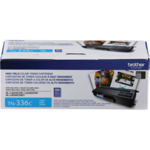 Brother TN336C Cyan Toner Cartridge, High Yield