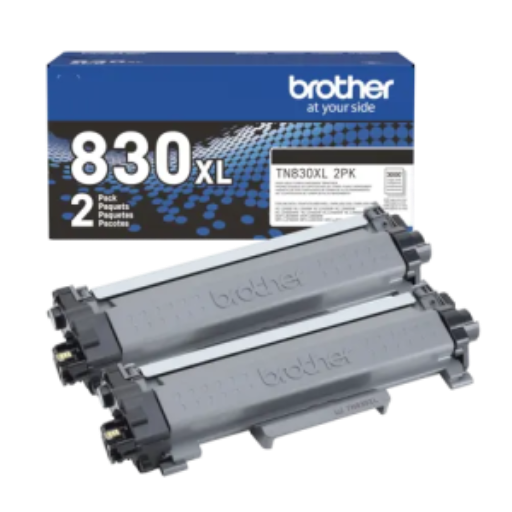Brother TN830XL2PK Genuine 2PK High-Yield Black Toner Cartridge Multipack