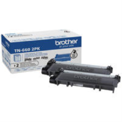 Brother Genuine TN660 2PK High-Yield Black Toner Cartridge Multipack
